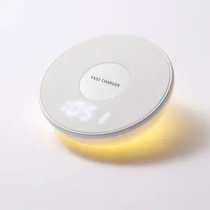 ขายร้อนไร้สาย Charger นาฬิกาปลุก Night Light Fast Wireless Charging Stand Qi ชาร์จสำหรับ iPhone Xs Max/Xs /XR