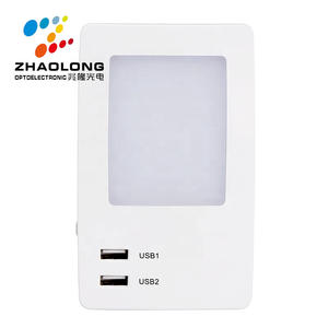 Veilleuse LED à économie d'énergie avec capteur photo double interface USB <span class=keywords><strong>CDS</strong></span> pour table de chevet - Product Image 2