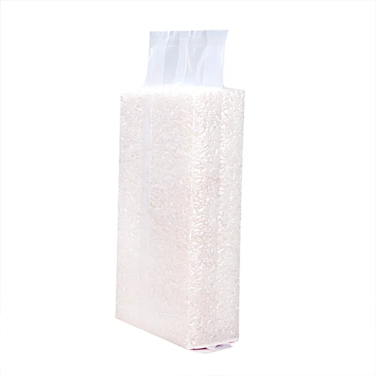 POLYSMARTS Cheap Transparent Plastic PA/PE Or PET/PE Side Gusset Strong Sealing Vacuum Bag For Rice