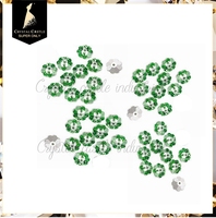 Strass en forme de fleur en cristal AB, vente en gros, strass en verre à fond plat, à coudre avec trou pour les vêtements, 10 pièces