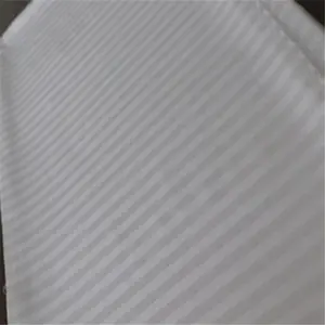 Tecido de cetim acolchoado branco, listra de 1cm bci/gots 300tc 173*120 mercerizado
