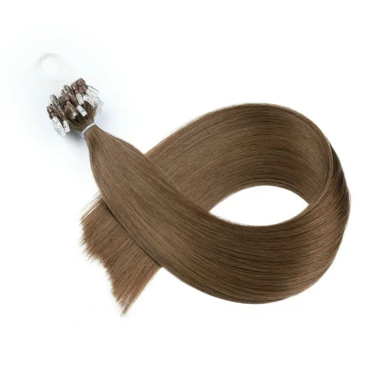 Online Wholesale Indian Remy Human Micro Loops Ring Hair Extensions 1G Strand Straight Double Drawn Prebonded Hair Extension