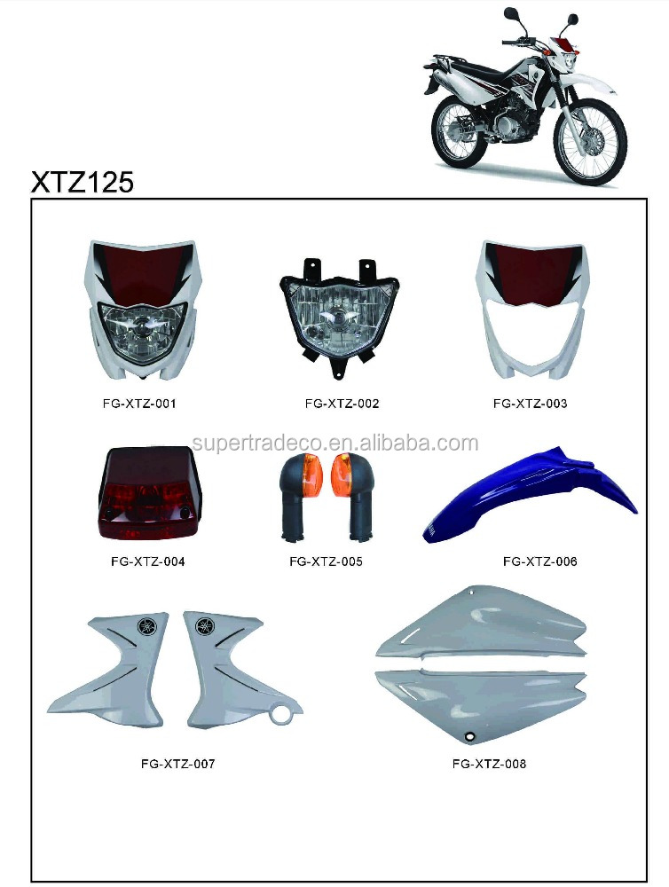 Complete Plastic Parts for Yamaha Xtz 125 & Crypton 115