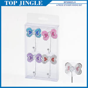 Juego de 5 ganchos de diseño de flores de pétalos con pegatina adhesiva extraíble - Product Image 6