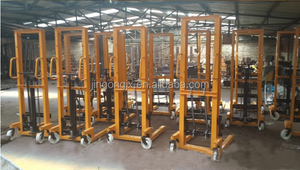 2 tấn 2m 1.6m Hướng dẫn sử dụng xe nâng <span class=keywords><strong>Stacker</strong></span> Pallet xe nâng chất lượng tốt với PU Nylon bánh xe cao su Trung Quốc nhà máy - Product Image 4