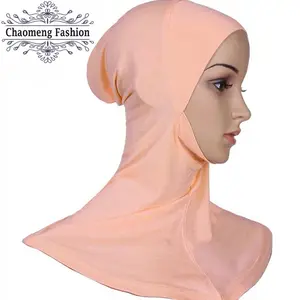 HM202 #20 Farben Topi Dewasa Abaya Zubehör Motorhaube Schal Hijab Für Moslemische innere kappe islamischen Underscarf