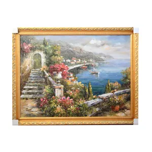 Classical Wall Decoration Art Ready Made Gold Baroque Wooden Frame 18x24 with oil painting