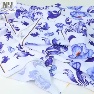 Nanyee Têxtil Azul E Branco Da Porcelana Do Vintage Floral Tecido Pelo Estaleiro