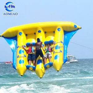 Popular 3 Tubes Flying Towables / Inflatable Flying Fish Banana Boat For Water Sports