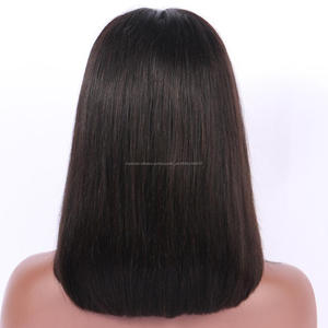 corto Bob brasileño pelucas de pelo humano para los hombres negros pelucas delanteras del cordón con <span class=keywords><strong>el</strong></span> pelo del bebé - Product Image 4