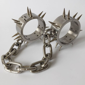 Manchettes chaîne en acier inoxydable, jouets sexuels pour jeux pour adultes, fers aux jambes, contraintes de Bondage, contraintes en esclave, poignets de cheville à pointes, Bdsm - Product Image 5
