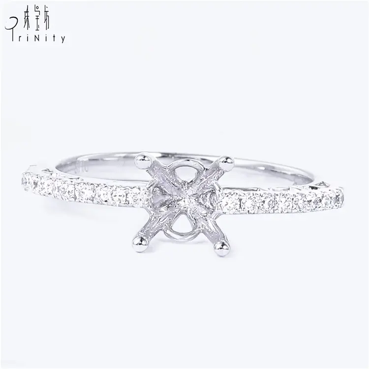 Lanli — bijoux élégants en diamant naturel, or massif 18K, réglage de bague, sans pierre centrale, tendance et styliste