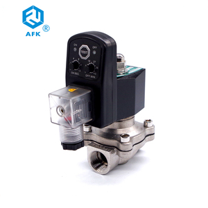 Katup Solenoid Air Elektronik Gas 2/2 Arah 32mm 1-1/4 inci 220VAC Tekanan Rendah dengan Timer - Product Image 3