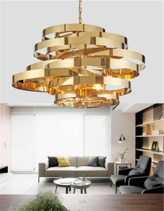 Modern <span class=keywords><strong>vintage</strong></span> oro/cromo lámpara colgante lámparas de acero Inoxidable brillante - Product Image 1