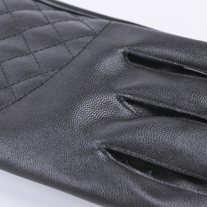 Moda de cuero negro de las señoras invierno cálido guantes - Product Image 5