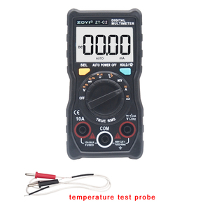 ZT-C2 Misura di Temperatura Disponibili Torcia Elettrica Piccolo Multimetro Digitale <span class=keywords><strong>con</strong></span> Custodia protettiva Nera - Product Image 4