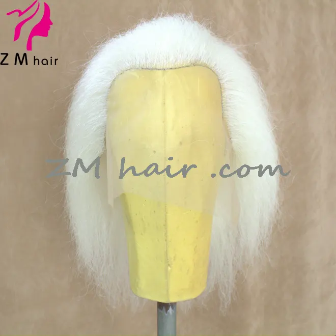 zm hair wholesale fake white yak hair lace front Buffalo Nicholas santa claus wig