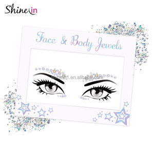 Joyas de <span class=keywords><strong>cara</strong></span> de diamante hechas a medida, pegatina de <span class=keywords><strong>cara</strong></span> de GEMA de cristal temporal para decoración de fiesta - Product Image 1
