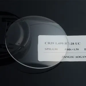 Cr 39 óptica lentes bifocais resina kryptok kriptok CR-39 1.499 bifocal lentes danyang fabricante preço de lentes ópticas