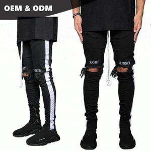 OEM Denim Designer Vente en Gros Authentique Homme Skinny Déchiré Fantaisie Sans Marque Biker Jeans <span class=keywords><strong>2</strong></span> - Product Image 4