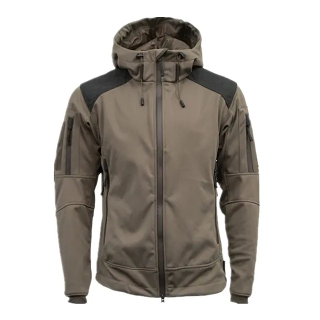 Custom Men Sports Softshell Jackets Outdoor Camping Coats Thermal Waterproof Softshell Hiking Jacket With Hood