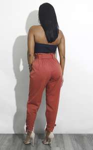 <span class=keywords><strong>Pantaloni</strong></span> da <span class=keywords><strong>donna</strong></span> in Chiffon a vita alta <span class=keywords><strong>con</strong></span> cravatta <span class=keywords><strong>con</strong></span> fiocco e coulisse <span class=keywords><strong>con</strong></span> elastico in vita <span class=keywords><strong>pantaloni</strong></span> Casual <span class=keywords><strong>pantaloni</strong></span> E52154 - Product Image 4