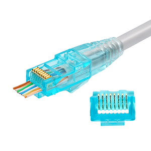 Nhà Sản Xuất Cắt Dây Rõ Ràng Utp Ftp Cat5e Cat6 <span class=keywords><strong>Rj45</strong></span> Nối <span class=keywords><strong>8P8C</strong></span> Nam Cuối Đi Qua <span class=keywords><strong>Modular</strong></span> Cắm - Product Image 3