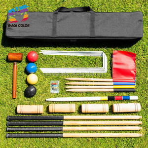 En gros en plein air en bois 6-joueur <span class=keywords><strong>croquet</strong></span> jeu pour pelouse jouer W01D004 - Product Image 4