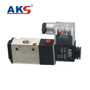 4V210-08 हवा solenoid वाल्व 220V एसी एल्यूमीनियम शरीर dc24v