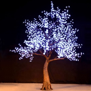 2.8m super quality outdoor artificial christmas festive decoration lighting RGB color changing led cherry blossom tree