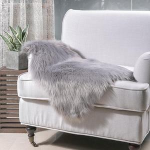 Tappeto in finta pelle di pecora tappeto singolo in pelliccia morbida per divano letto o pavimento <span class=keywords><strong>grigio</strong></span> - Product Image 3