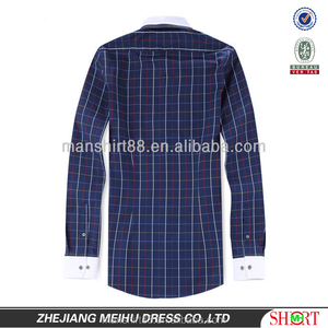 Diseño de lujo de los hombres clásico de camisa de tela a cuadros camisa de los hombres de Turquía - Product Image 2