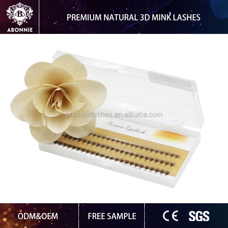 3d 100% Réel Vison Faux Cils Premade Fan Cils Extensions 0.05
