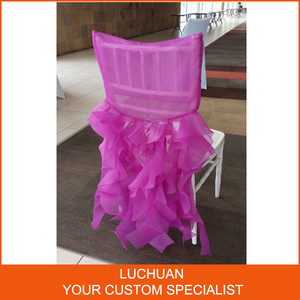 Cubierta de Organza para sillas, decoración personalizada para eventos de boda - Product Image 4
