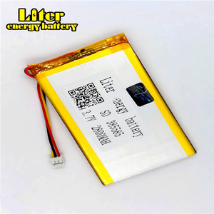 Plug2.0 3 line 3,7 V 385585 405585 2800 mAh LiPo battery RechargeableLi polymer battery with PCB and cables - Product Image 3