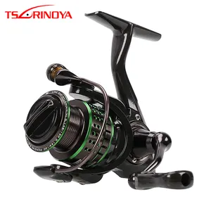 Tsurinoya molinete de pesca por fibra de carbono, carretel de pesca 1000 10 + 1bb 162g