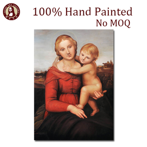 Reproductions de peintures à l'huile peintes à la main de qualité muséale, représentant des figures classiques, notamment des tableaux de mères et d'enfants. - Product Image 2