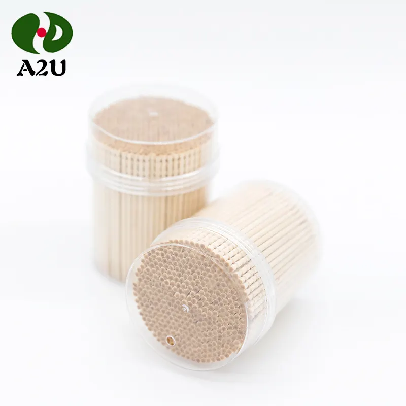 Custom Dood Quality Disposable Portable Bulk Wooden/Bamboo Toothpick In Plastic Box