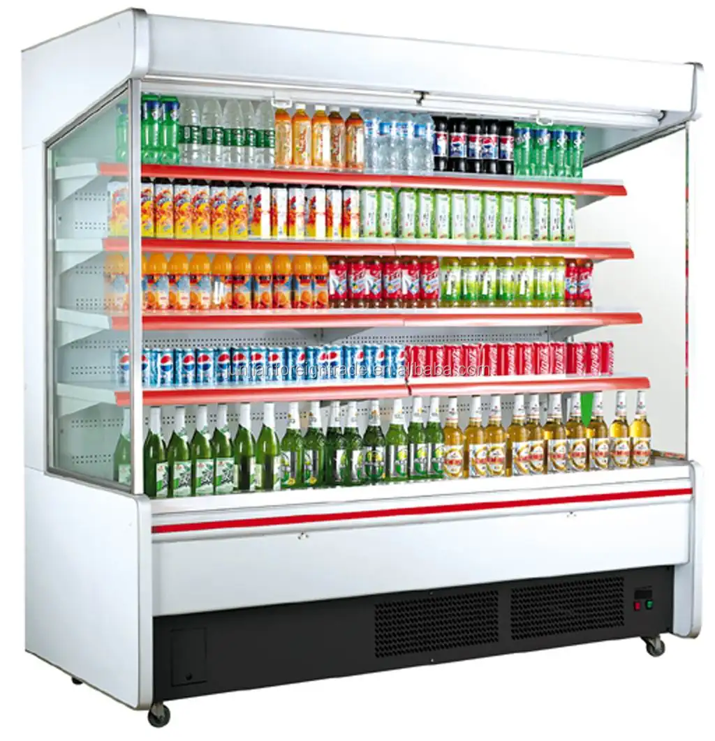 슈퍼마켓을 위한 2 미터 강직한 열려있는 유형 음료에 의하여 냉장되는 진열장 (HG-20)
