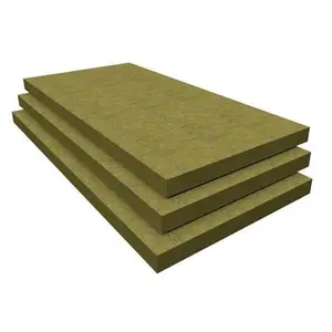 Excelentes propiedades de aislamiento térmico panel de lana de roca uso en edificios y aplicaciones industriales