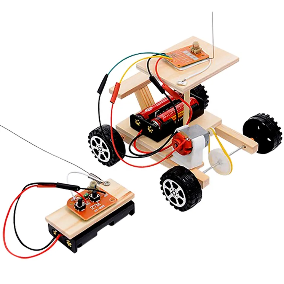 Tidak Ada Batas MOQ Remote Kontrol Nirkabel Mobil Manual Ilmu Pengetahuan dan Teknologi DIY Buatan Tangan Bahan Percobaan Sains Model Mainan