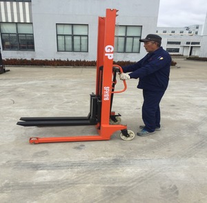 Apilador hidráulico de mano, altura de elevación de 1 tonelada, 2,5 m, 3 m, 4,5 m - Product Image 2