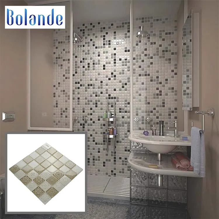 300x300 nahen osten muster mosaiken backsplash fliesen design badezimmer elfenbein farbe weiß kristall glas mosaik