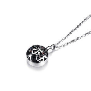 ต้นไม้ของสแตนเลส Multicolor คริสตัลจี้เครื่องประดับ Urn สร้อยคออนุสรณ์ขี้เถ้า Keepsake - Product Image 3