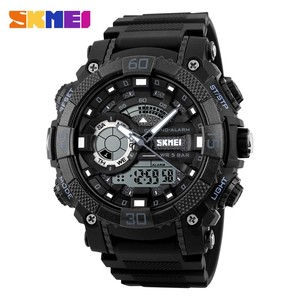 Skmei marca nueva llegada multifunción <span class=keywords><strong>doble</strong></span> led <span class=keywords><strong>reloj</strong></span> impermeable militar japonés movimiento de cuarzo <span class=keywords><strong>reloj</strong></span> digital de - Product Image 1