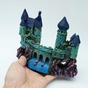 Hars <span class=keywords><strong>Aquarium</strong></span> Decoratie Kunstmatige Oude Kasteel <span class=keywords><strong>Rock</strong></span> Met Waterval <span class=keywords><strong>Aquarium</strong></span> Decor Landscaping Europese Craft Ornament - Product Image 3