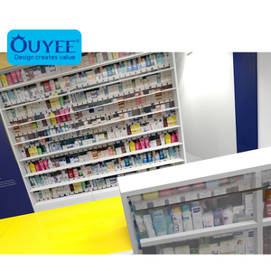 Estantes de Farmacia de MDF, estantes de tienda médica, vitrina de exhibición para farmacia, Mostrador de diseño de muebles para tienda - Product Image 4