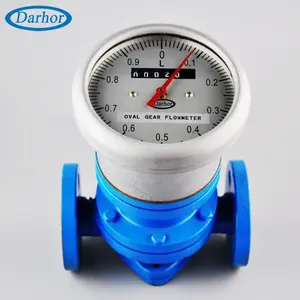 DH900 Oval Gear Rotameter, Pengukur Aliran Pembacaan Mekanik Lokal, Penghitung Oli 4-20mA Flowmeter Keluaran Sinyal