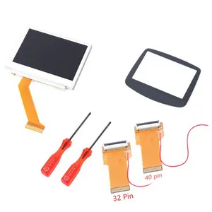 Kit de retroiluminación LCD para Gameboy Advance, Kit de 32 o 40 pines para GBA SP AGS-101, pantalla LCD retroiluminada para GBA SP