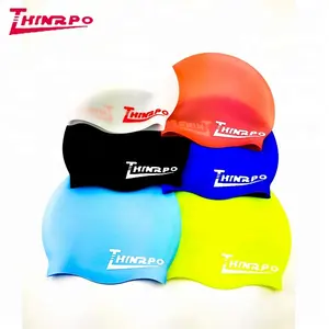 Casquette de natation 100% en silicone pour longs cheveux, supérieure, imperméable, impression personnalisée, colorée